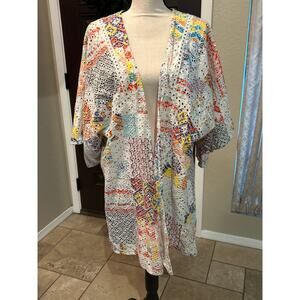 Anthropologie Rayne Patchwork Evelet Kimono
